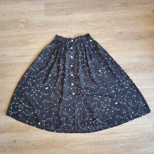 Hide & Seek Constellation Print Fit and Flare Midi Skirt